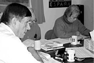 Wayne teaching Spanish class